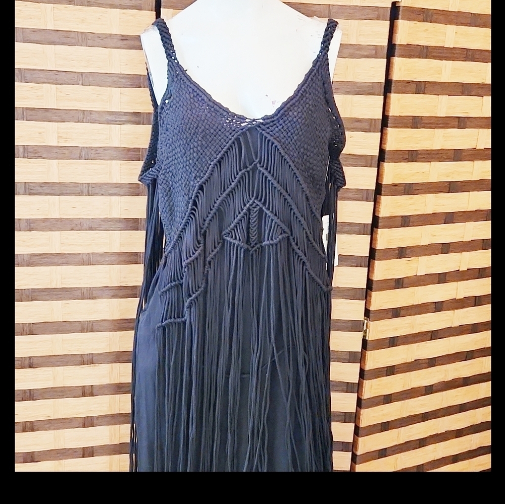 NWT! Ralph Lauren fringe maxi dress - Picture 4 of 15
